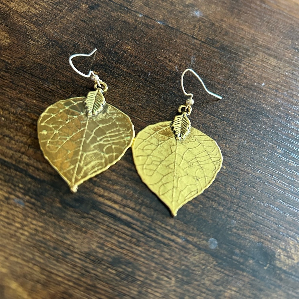 Gold Leaf Earrings